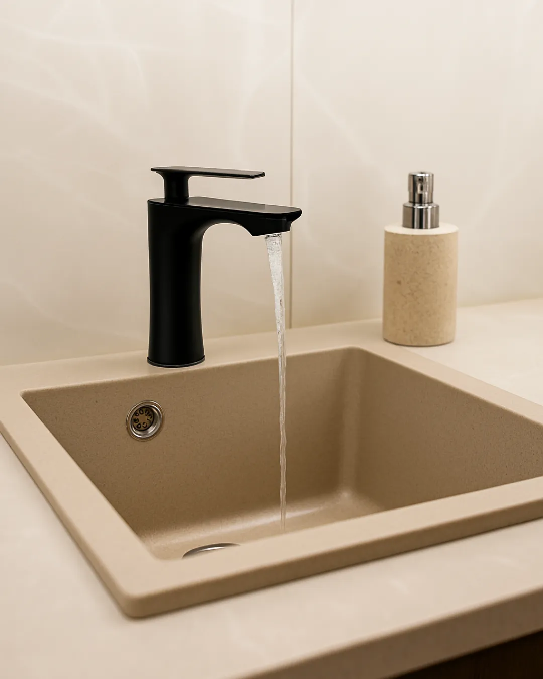 Monocomando lavatorio premium negro